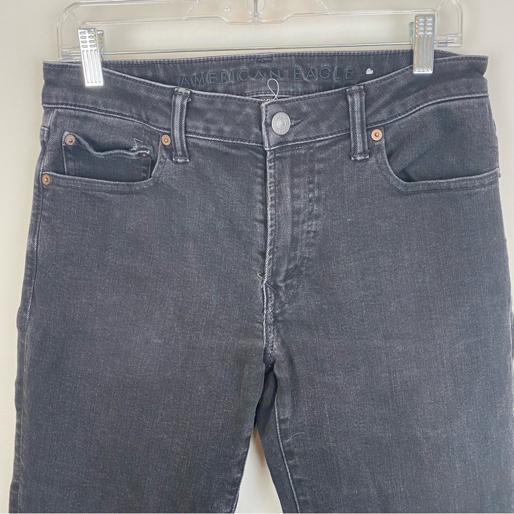 American Eagle Men’s Slim Straight Black Jeans Size 30X32 - Picture 5 of 9